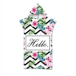 poncho surf fleurs