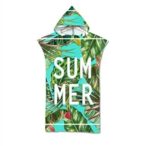 poncho surf summer à capuche