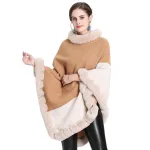 mode poncho fausse fourrure