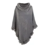 cachemire plaid pour poncho femme