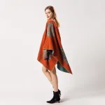 poncho d'été femme orange