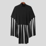 poncho décontracté pour homme frangé