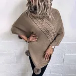 mode poncho femme long