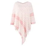 poncho chaud en tricot