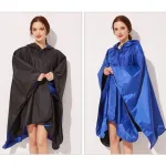 poncho de pluie élégant bleu noir