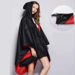 vêtement de pluie poncho noir rouge
