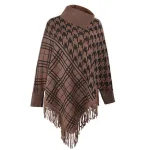 poncho col montant pour femme