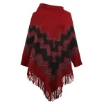 poncho col roulé élégant