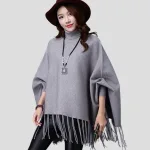 poncho femme confortable à manches