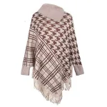 pull poncho col montant