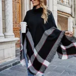 poncho en laine confortable
