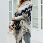 poncho chic col roulé