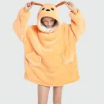sweat plaid enfant chien jaune