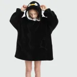 sweat plaid enfant pingouin