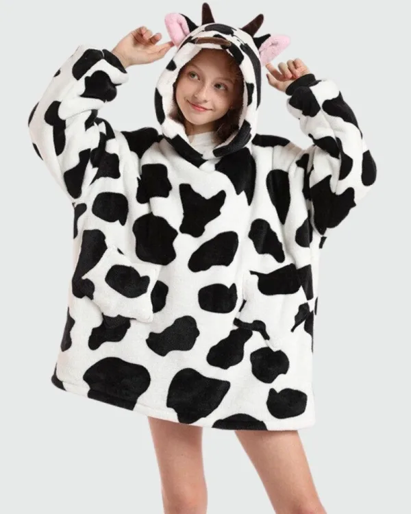 sweat plaid enfant vache