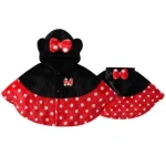 poncho Minnie pour bébé en polaire