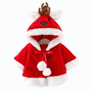 poncho bébé renne de Noël