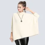 poncho chic blanc pour femme