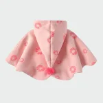 poncho rose enfant à capuche