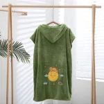peignoir poncho confortable