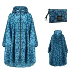 poncho fleuri pour femme sous la pluie