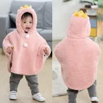 poncho capuche fille