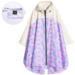 poncho imperméable rose violet beige
