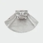 poncho gris avec motif chat pour enfant