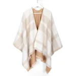 poncho en cachemire col v pour femme