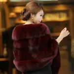 poncho femme chic en fourrure