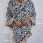 poncho en laine d'alpaga pour femme