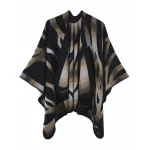poncho à motifs pour femme