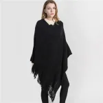 poncho frangé élégant pour femme