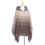 poncho léger à rayures