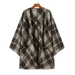 poncho à carreaux pour homme