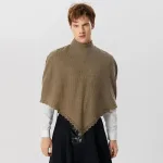 poncho col roulé pour homme