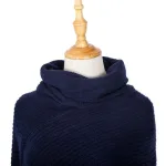 vêtement poncho col boule