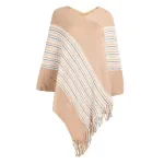 poncho frangé ethnique