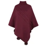 poncho long femme