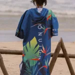 poncho femme en microfibre pour surf