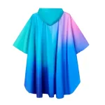 poncho femme imperméable bleu rose